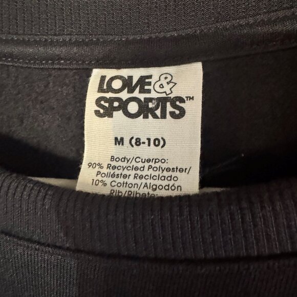 Love & Sports Crop Black Sweatshirt - Picture 4 of 5